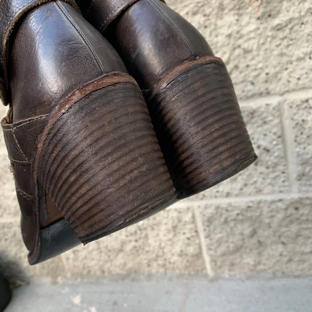 FIORENTINI + BAKER Womens Ankle Booties US 9 Euro 39 Brown Italian Buckle Boots - Picture 7 of 11